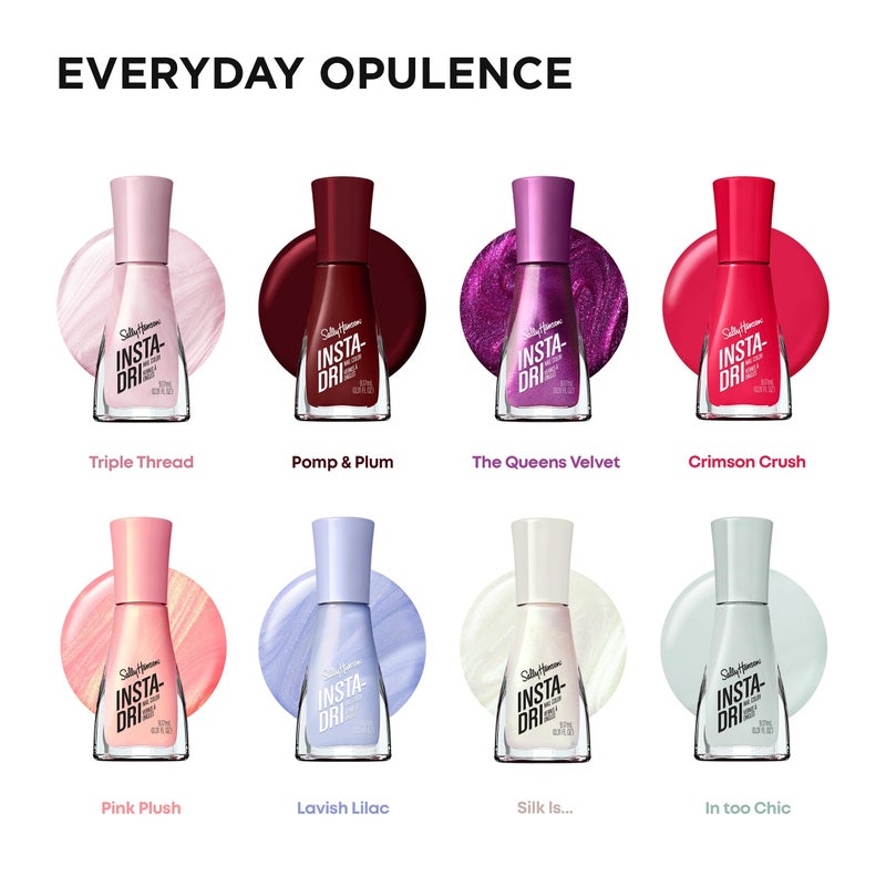 Sally Hansen Insta-Dri Nail Polish | Quick Dry, Long Lasting, Streak-Free Shine | Opaque, Glossy | 398 Pomp & Plum | Plum Red Nail Color - Image 5