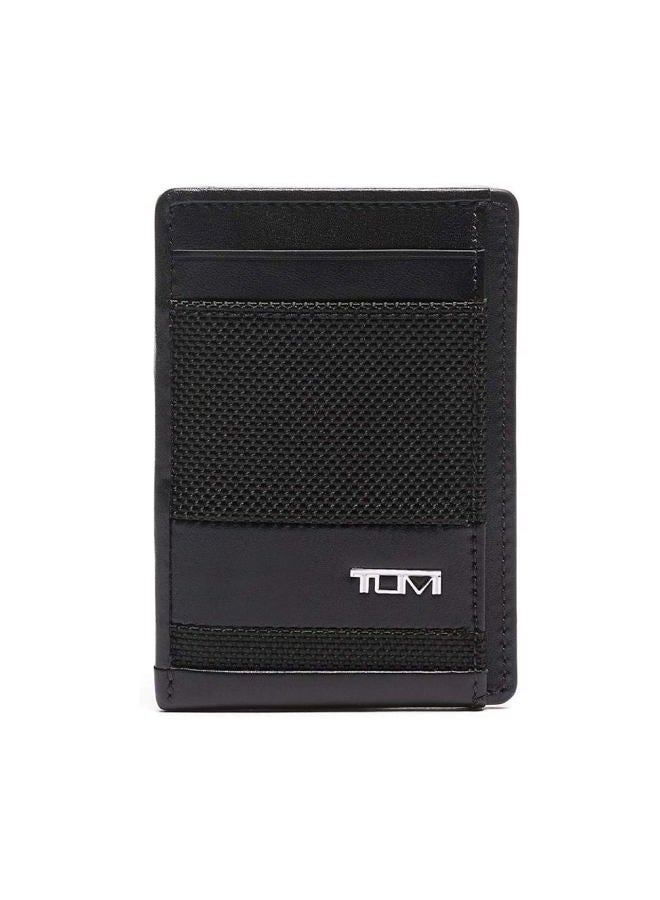 Tumi Alpha Money Clip Card Case Wallet for Men - Black - Image 1