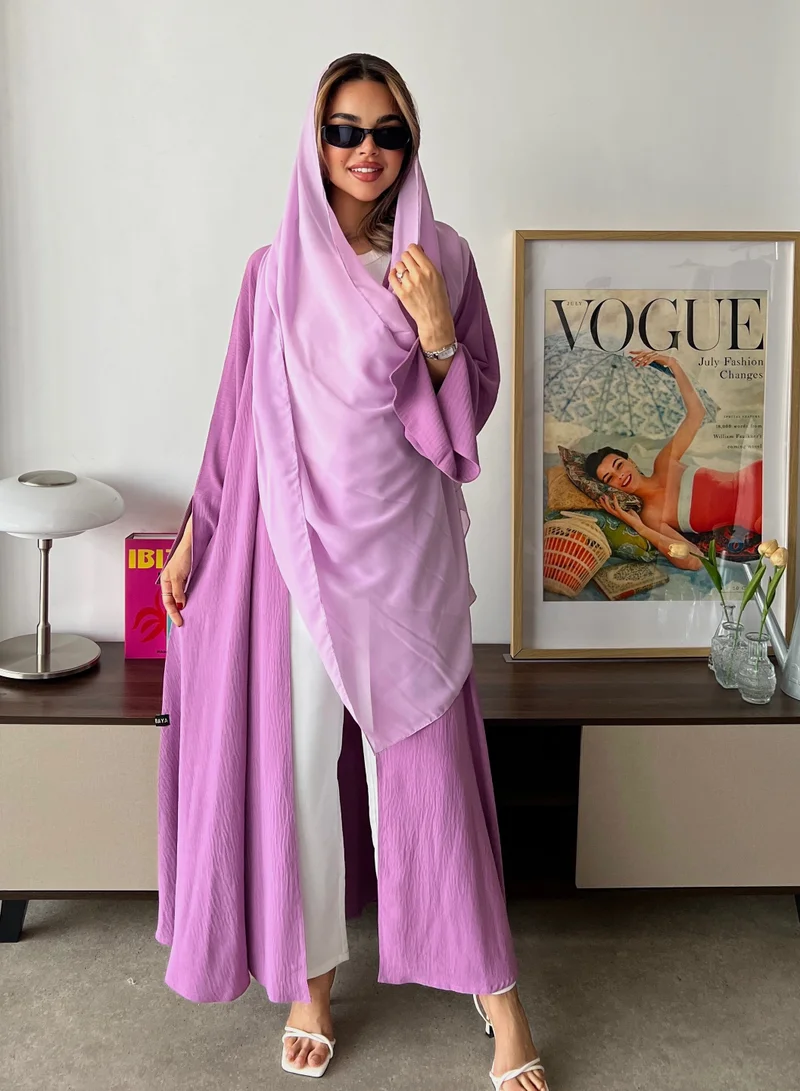 Lusin Abaya Soft Light Lavender Summer Abaya