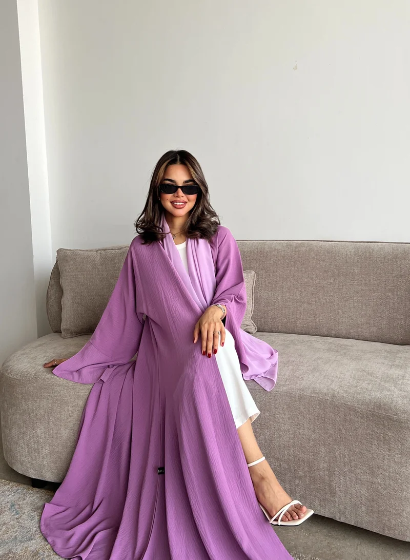 Lusin Abaya Soft Light Lavender Summer Abaya