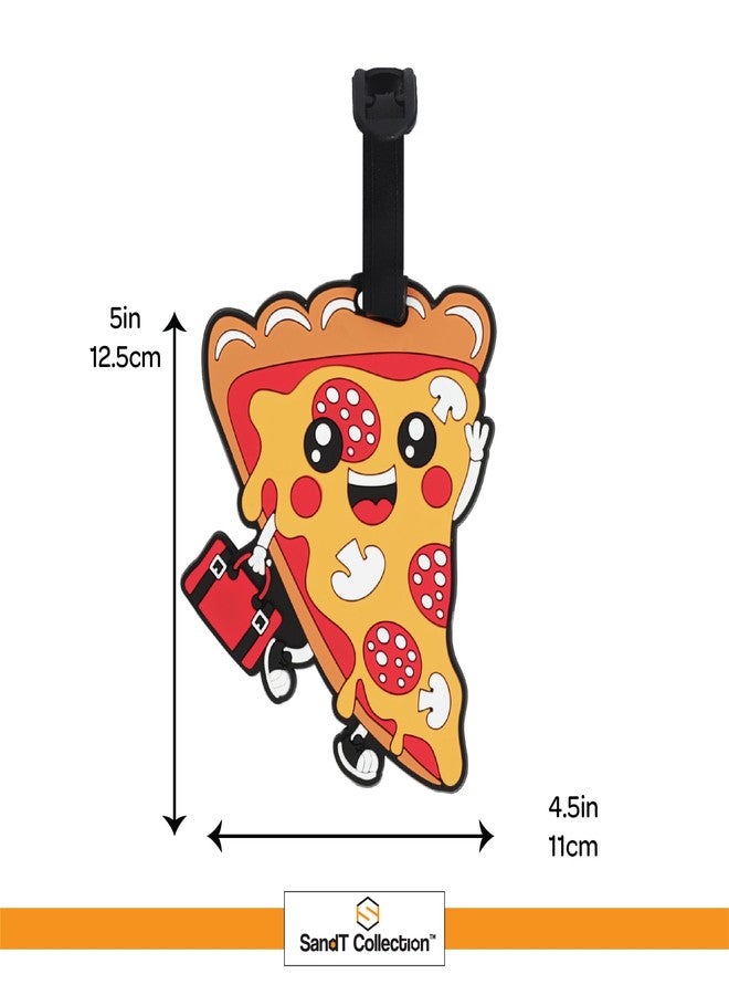 SandT Collection Fun Food Luggage Tags for Travel Suitcase ID Holder (Pizza 2) - Image 4