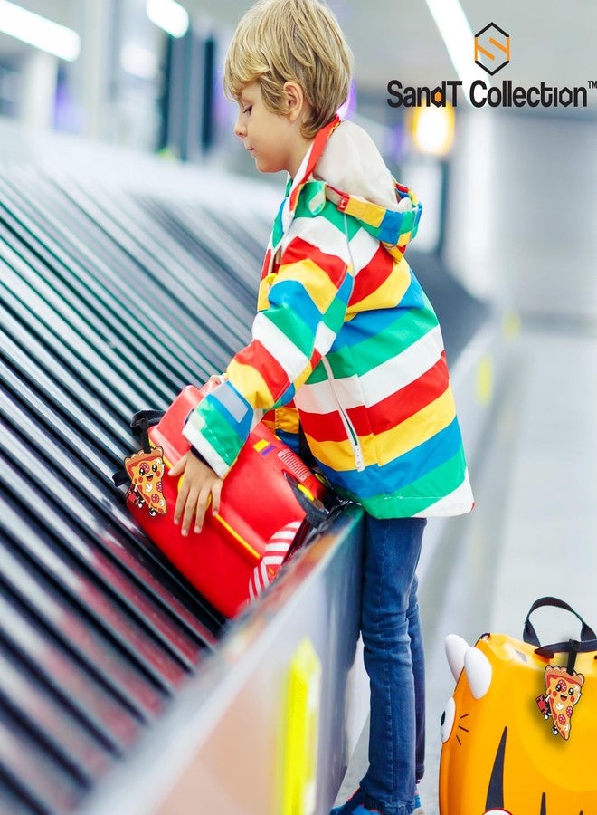 SandT Collection Fun Food Luggage Tags for Travel Suitcase ID Holder (Pizza 2) - Image 3