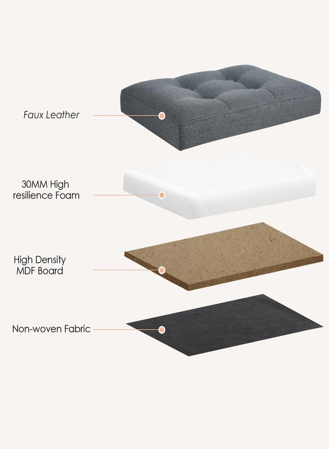 Docvania Ottoman Storage Ottoman Foot Rest Stool Foldable Bench with Storage Student Dormitory Bedroom and Entryway 16 X 12 X 12 - Image 5