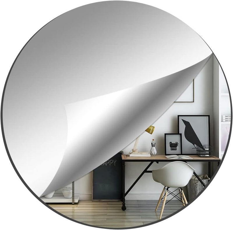 Neill® Acrylic Silver Mirror, 6 inches Round (Pack of 2pcs), Frameless Silver Round Wall Mirror for Bathroom, Entryway, Bedroom, Wedding Table Centerpiece, (Thickness - 2 mm) - Image 1