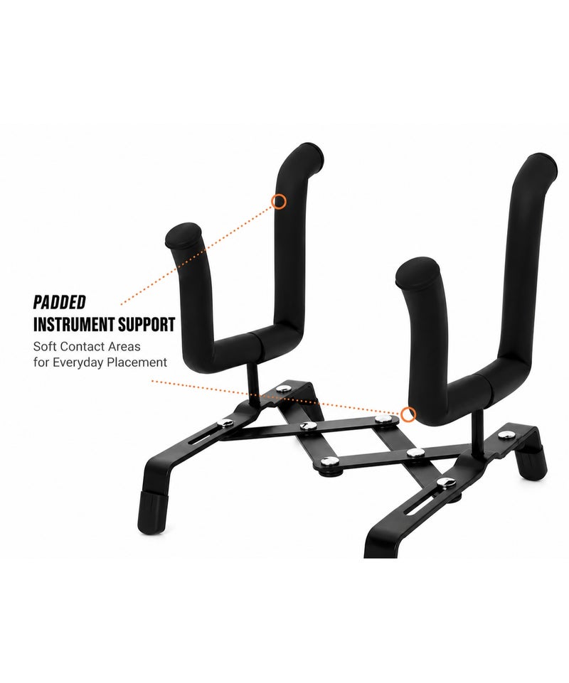 Megarya Universal Musical Instrument Stand, Padded Floor Stand with Wide Stable Base & Protective Support Arms, Compact Instrument Holder for Violin & Compatible String Instruments - Image 4