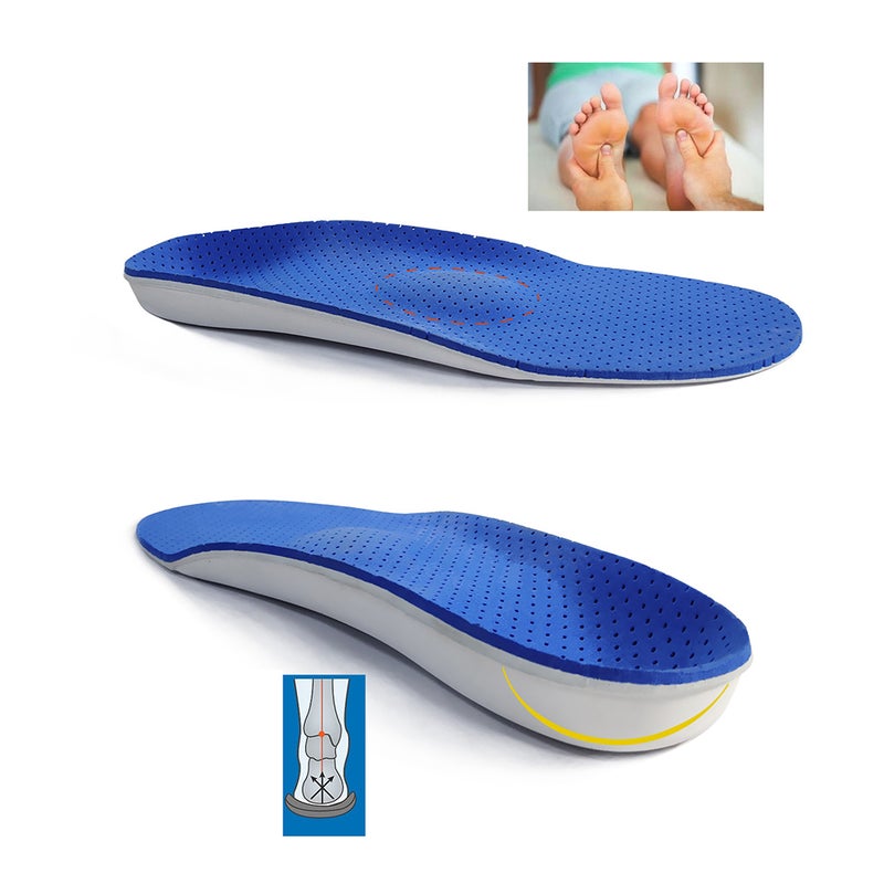 2 Pairs of Massage Insoles Arch Supports Insoles Insert Shoe Pads - Size 44/45 - Image 4