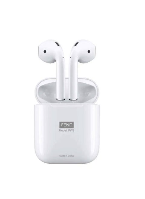 Fend FW 3 Bluetooth Earphone with Mic High-Fidelity Sound and Deep Bass Lightweight and Ergonomic Fit Quick Charge Seamless Bluetooth Connectivity Compatible with All iOS and Android Mobiles Tablets and PC Laptops