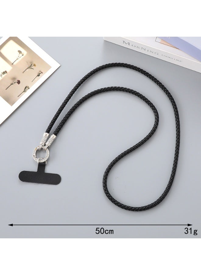 NIBEMINENT Phone Charm/ Chain Strap for Women Girls, Weaving Leather Rope Cell Phone Case Lanyard Wrist Strap