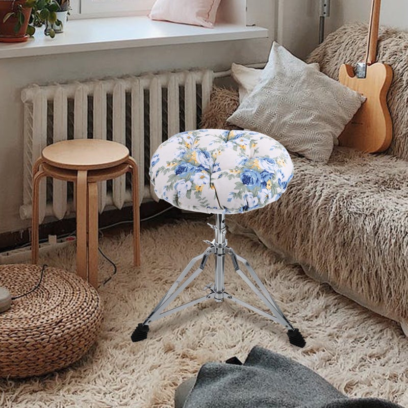 Round Stool Cover Pastoral Style Reusable Stool Cover Washable Stool Protector - Image 5