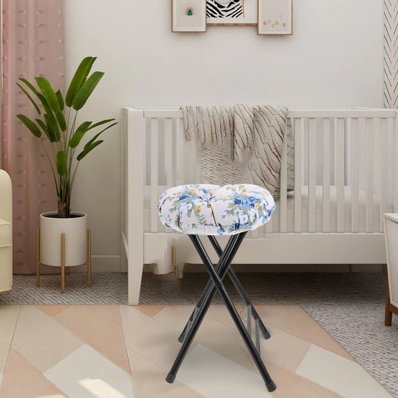 Round Stool Cover Pastoral Style Reusable Stool Cover Washable Stool Protector - Image 4