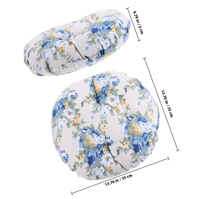 Round Stool Cover Pastoral Style Reusable Stool Cover Washable Stool Protector - Image 2