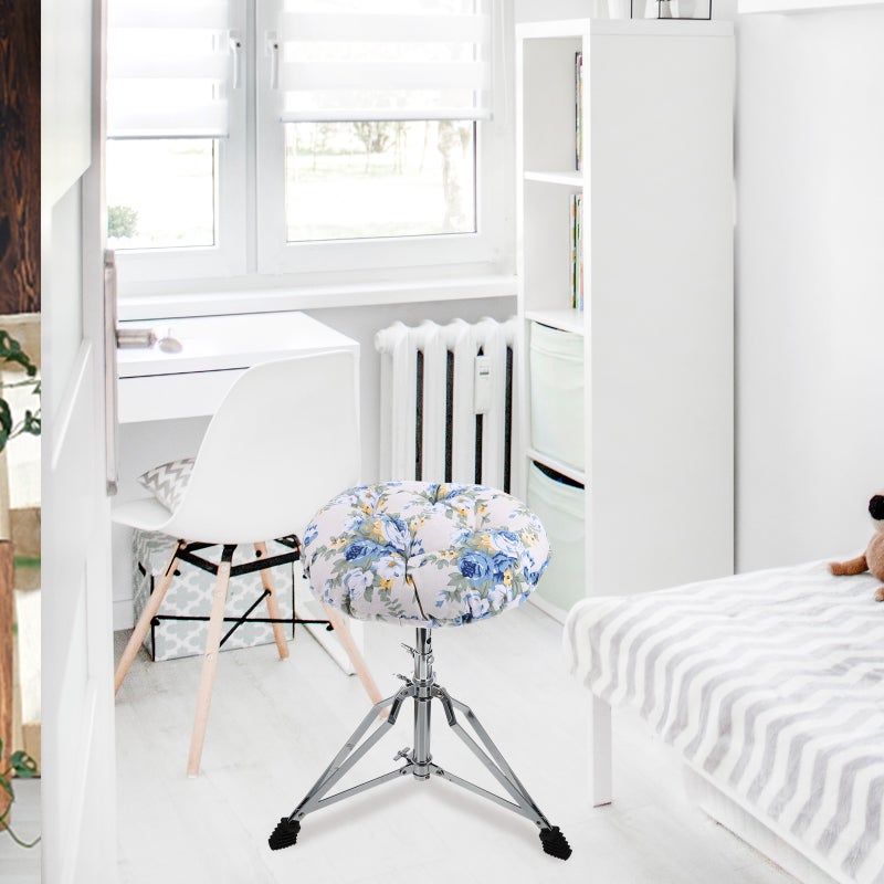 Round Stool Cover Pastoral Style Reusable Stool Cover Washable Stool Protector - Image 3