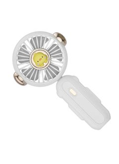 Thoraya Handheld Fan Mini Foldable Portable Cartoon Design USB Rechargeable Pocket Small Fan for Outdoor Travel Office White  - Image 3