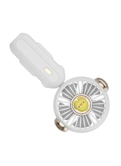 Thoraya Handheld Fan Mini Foldable Portable Cartoon Design USB Rechargeable Pocket Small Fan for Outdoor Travel Office White  - Image 4