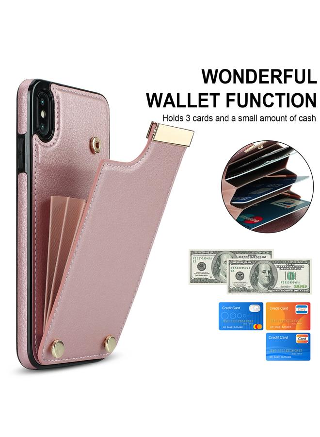 S-TOP Case For iPhone XS Max Metal Buckle Card Slots Phone Case - Image 5