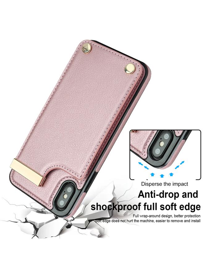 S-TOP Case For iPhone XS Max Metal Buckle Card Slots Phone Case - Image 3