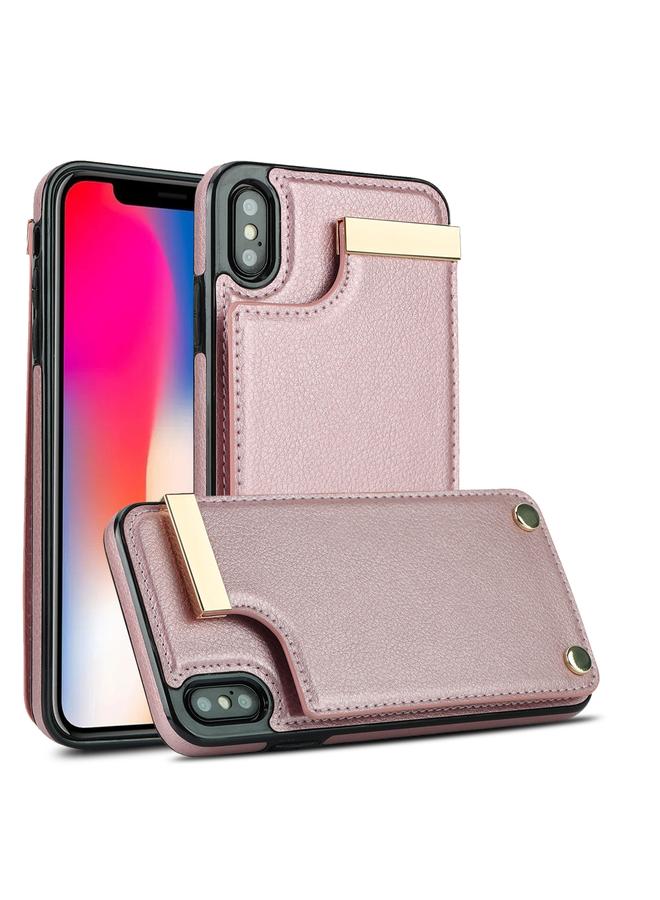 S-TOP Case For iPhone XS Max Metal Buckle Card Slots Phone Case - Image 1