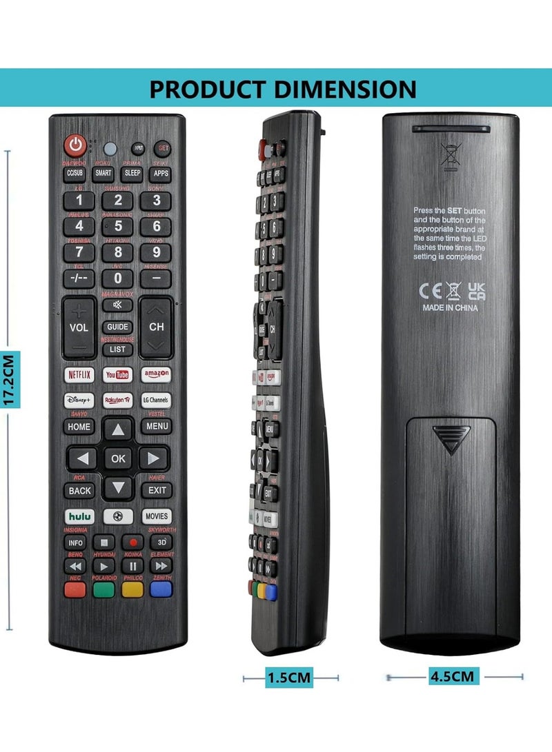 ELTRAZONE Universal Remote Replacement Control for Samsung, LG, Hisense, Vestel, Seiki, Insignia, Magnavox, Haier, Panasonic, Sony, Sharp, Vizio, Philips, Toshiba, Hitachi, Sanyo, JVC, TCL All Series TV – Fully Compatible, Easy Setup, and Reliable - Image 4