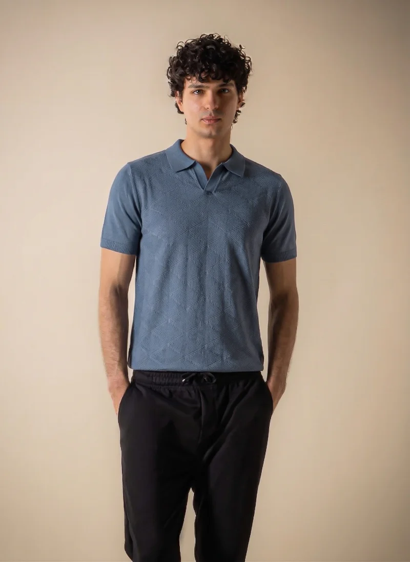 شايبس TEXTURED KNIT SLIM POLO SHIRT