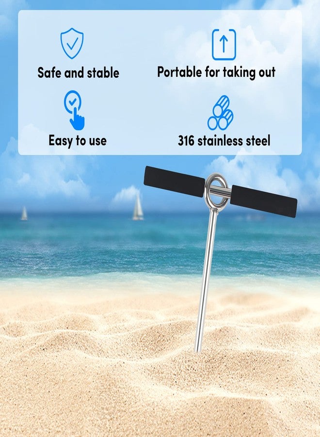 BALAVA 36" Sand Anchor,316 Stainless Steel Shallow Water Sand Anchor with Ground Anchor Screw Auger,Boat Sand Anchor with Removable Handle,for Boats, Jet Skis, PWCs, Pontoon,Include Bungee Line - Image 5