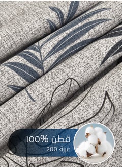 Master Home Textile Cotton Floral Comforter Sets, Fits 160 x 200 cm Queen Size Bed, 5 Pcs, 100% Cotton 200 Thread Count, With Removable Filling, Veronica Series  - Image 3