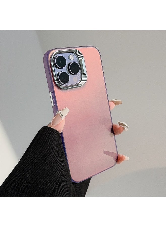 NIBEMINENT Laser Inspired Gradient Style Dazzling Colors Protective TPU Case Cover For iPhone 17 Pro Max, Shining Purple