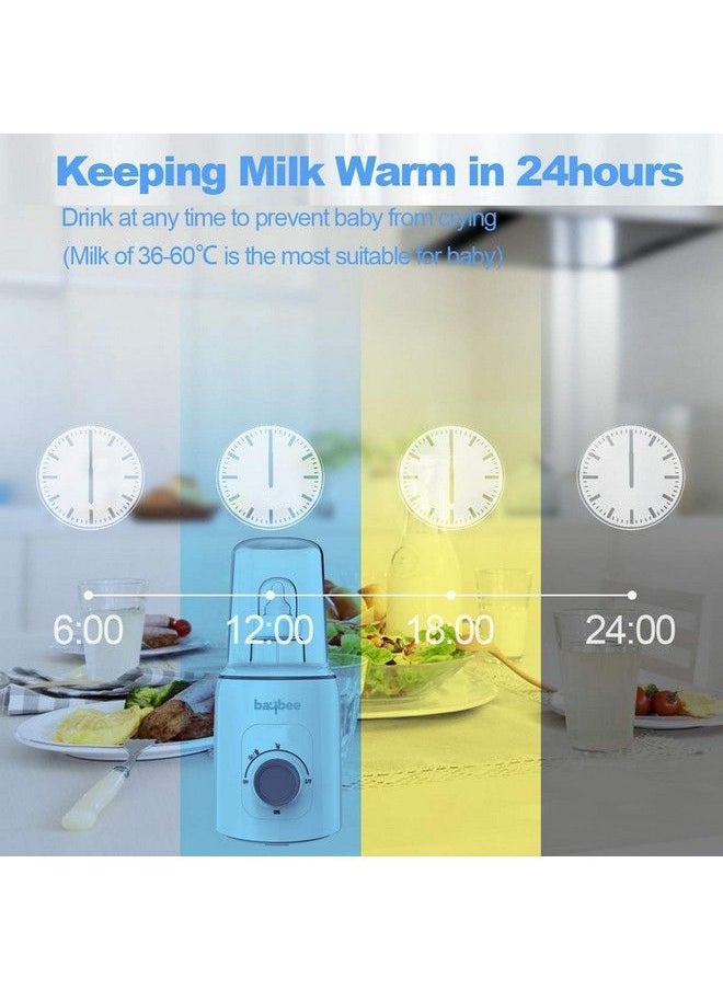 BAYBEE - 5 In 1 Baby Bottle Warmer & Sterilizer ; Electric Baby Foodwater & Milk Heater & Defrost With Manual Temperature Adjustment & Single Bottle ; Baby Feeding Bottle Sterilizer (Light Grey) - Image 1