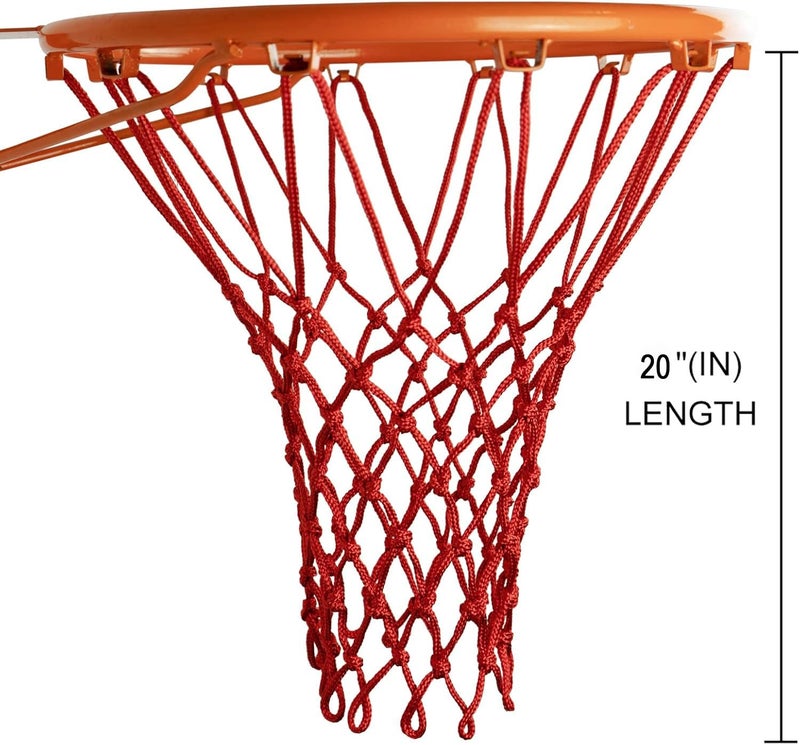 WNE Jaliwale Basketball Net Red Colour, Professional Match Quality Net Indoor & Outdoor Basketball Net (2 Pieces of Net/One Pair) - Image 4