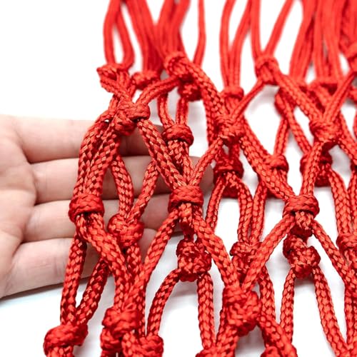 WNE Jaliwale Basketball Net Red Colour, Professional Match Quality Net Indoor & Outdoor Basketball Net (2 Pieces of Net/One Pair) - Image 5
