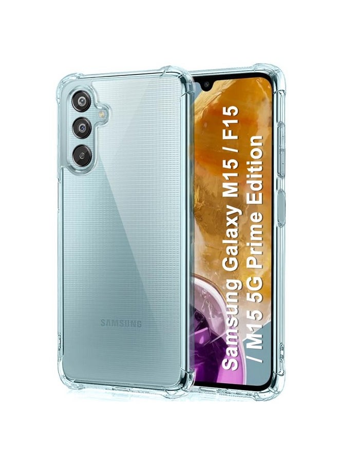 ذا جيفت كارت غطاء خلفي من TheGiftKart لهاتف Samsung Galaxy M15 / F15 / M15 5G Prime Edition | جراب TPU شفاف ناعم مقاوم للصدمات | حواف مبطنة لتوفير أقصى قدر من الحماية لهاتف Samsung M15 / F15 5G (TPU، شفاف)  - Image 1