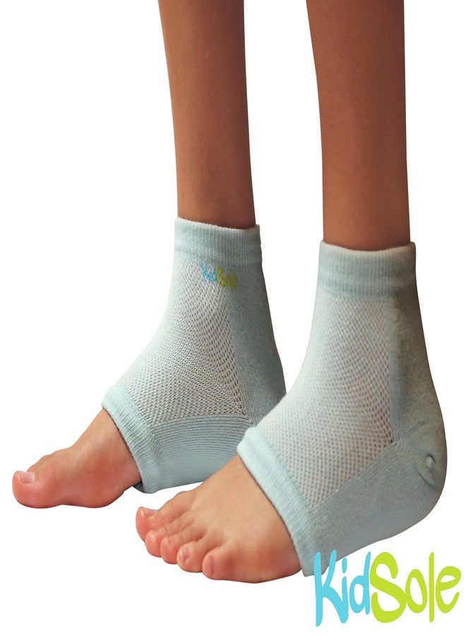 KidSole RX Gel Sports Sock for Kids with Heel Sensitivity from Severs Disease, Plantar Fasciitis. US Kid's Sizes 2-7 (Blue) - Image 3