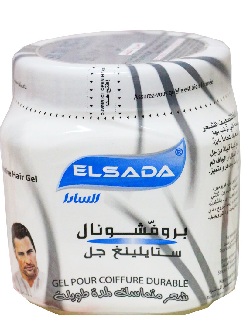 Elsada El Sada Professional Styling Gel Long Lasting Hold Hair Styling Grey 1000 Ml  - Image 1