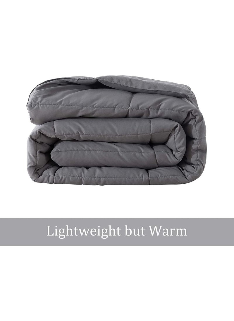CULTIVER CULTIVER All Season Reversible Quilted Comforter Blanket Duvet 200 GSM Machine Washable Lightweight Comforter Single Bed 60x90 Inches  - Image 3