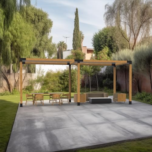 YEOOE 2 Pack Pergola Brackets - Powder Coated 4-Way Right Angle Corner Brackets for Woodworks Gazebo Sunroom Carport - Image 5