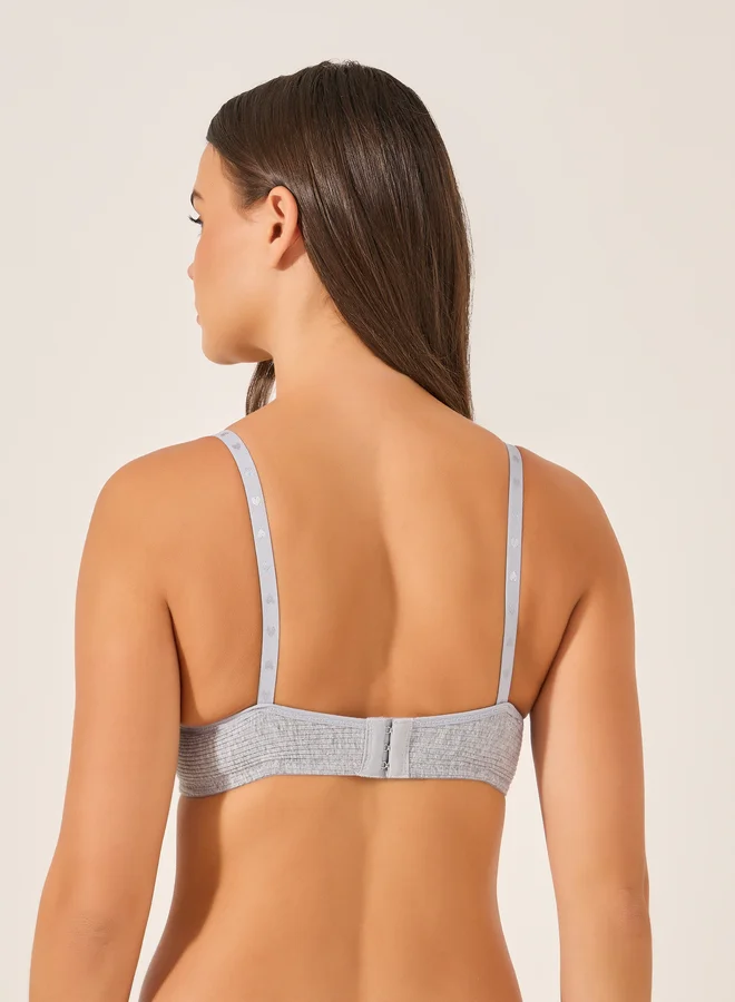 Styli Pack of 3 - Ribbed Non-Wired Padded T-Shirt Bra