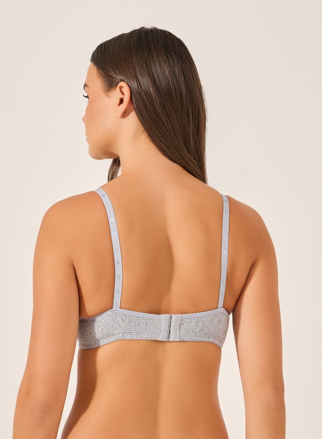 Styli Pack of 3 - Ribbed Non-Wired Padded T-Shirt Bra - Image 4