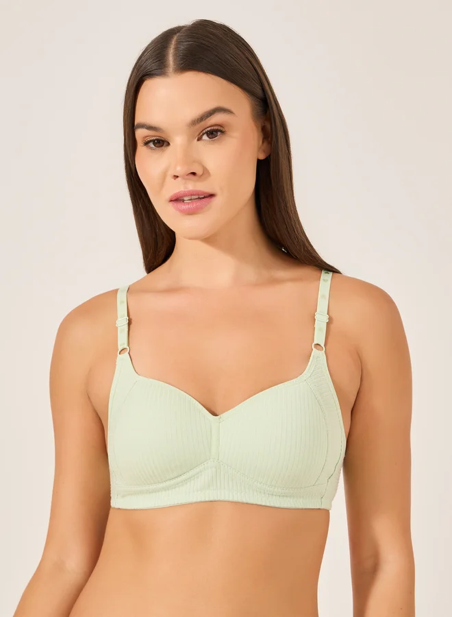Styli Pack of 3 - Ribbed Non-Wired Padded T-Shirt Bra