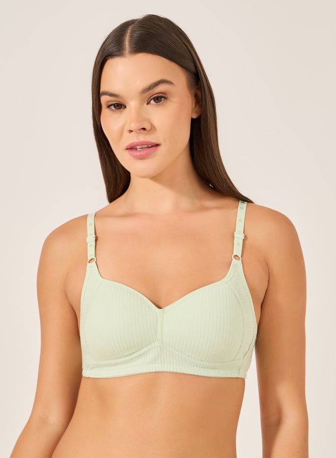 Styli Pack of 3 - Ribbed Non-Wired Padded T-Shirt Bra - Image 5