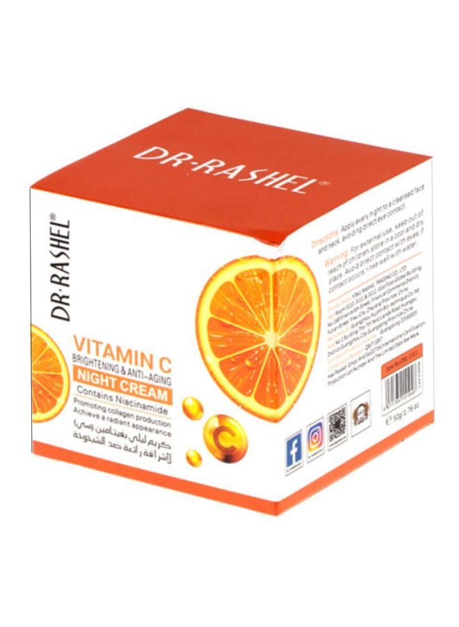 DR. RASHEL Vitamin C Brightening And Anti-Aging Night Cream Orange 50grams - Image 1