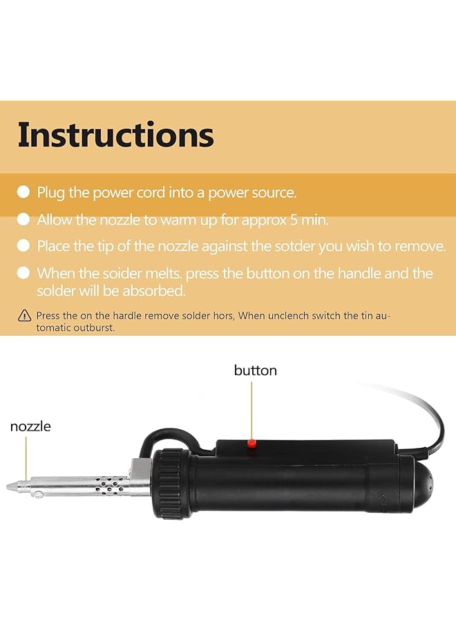 إيروريكس آلة إزالة اللحام بالتفريغ الكهربائي المحمولة الأوتوماتيكية، مضخة إزالة اللحام، مسدس إزالة اللحام - Image 2