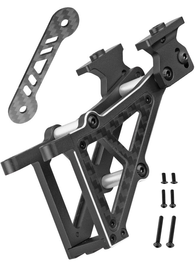 RCarmubWow RC Rear Wing Mount w/Washer Upgrades Part for 1/10 Jato 4X4 Brushless,Jato 4X4 VXL,Alloy Aluminium Wing Mount w/Carbon Fibre Washer,Replace #9046#9617,Black - Image 1