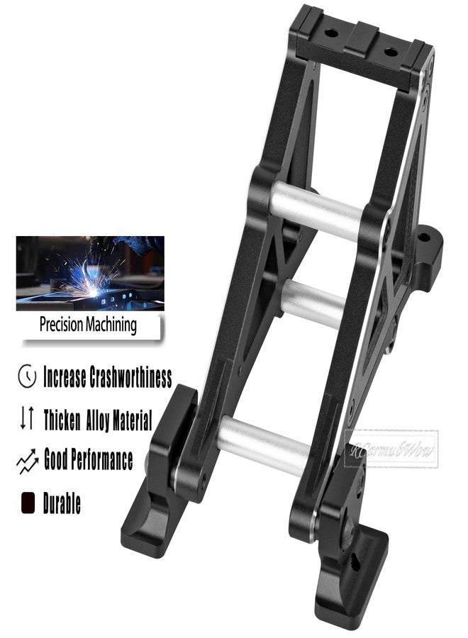 RCarmubWow RC Rear Wing Mount w/Washer Upgrades Part for 1/10 Jato 4X4 Brushless,Jato 4X4 VXL,Alloy Aluminium Wing Mount w/Carbon Fibre Washer,Replace #9046#9617,Black - Image 4