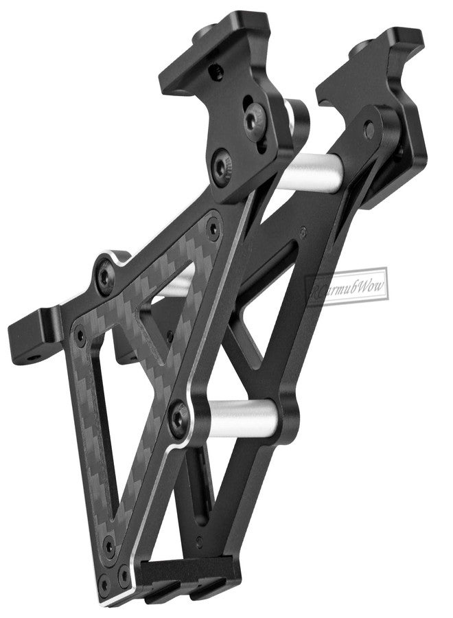 RCarmubWow RC Rear Wing Mount w/Washer Upgrades Part for 1/10 Jato 4X4 Brushless,Jato 4X4 VXL,Alloy Aluminium Wing Mount w/Carbon Fibre Washer,Replace #9046#9617,Black - Image 5