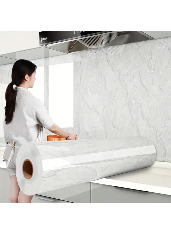 White Shark Golden Self Adhesive Kitchen Wallpaper 393.7 Inch Long Peel Stick Design - Image 2