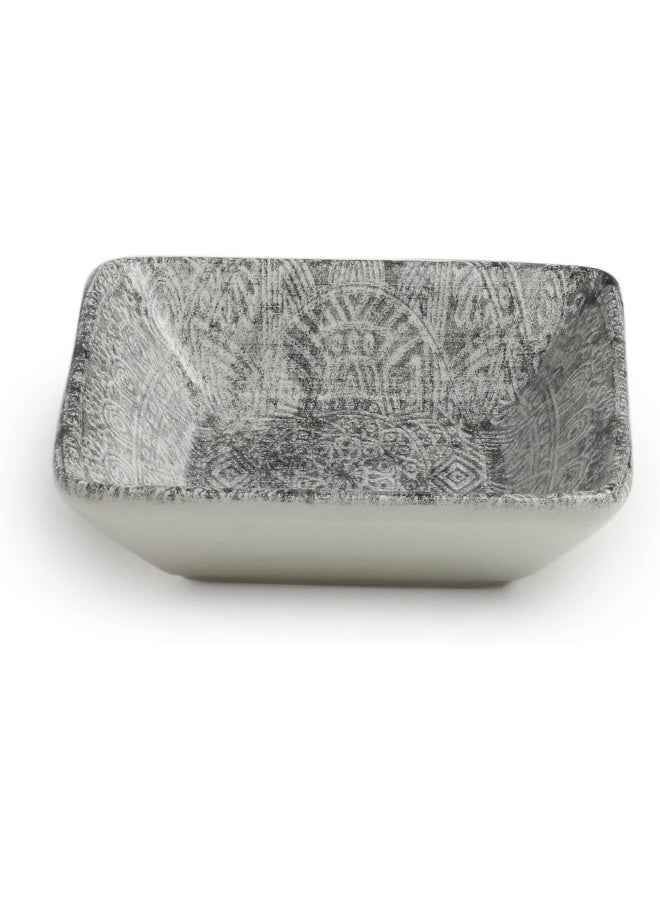 EDESSA وعاء جينكو المربع العميق - 15 سم - وعاء تقديم خزفي متعدد الاستخدامات - Image 3