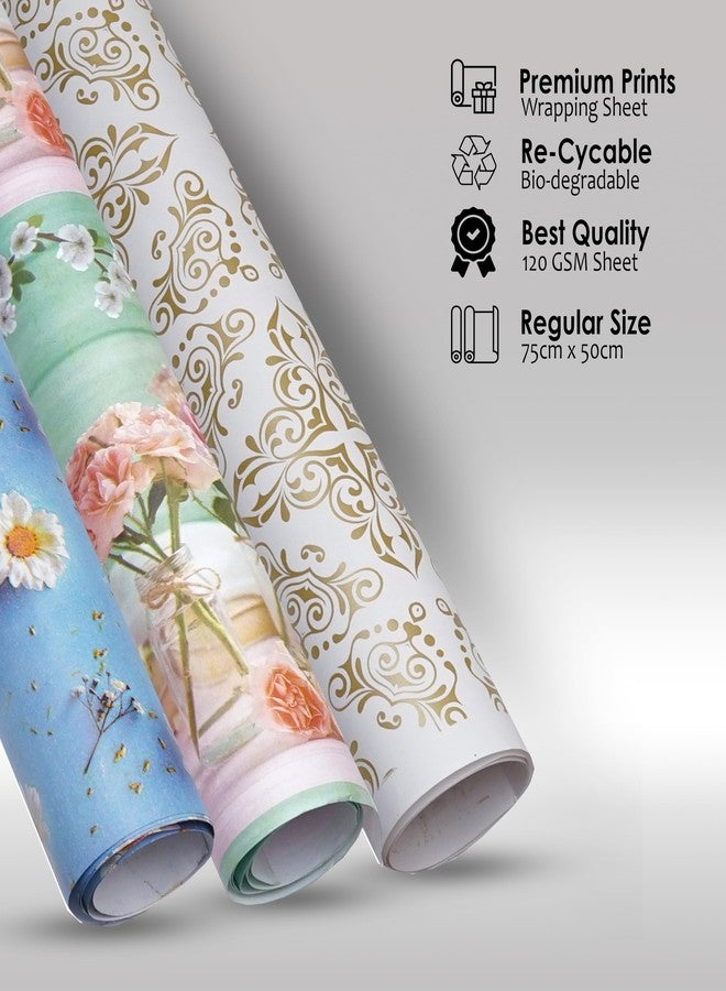 KOSY Wrapping Paper for Gift Packing 75x50 cm Multicolor Recyclable Gift Wrapping Paper Sheets Easy to Use with Luxurious Finish for Birthday Wedding Festival Craft and DIY Use Pack of 12 - Image 2