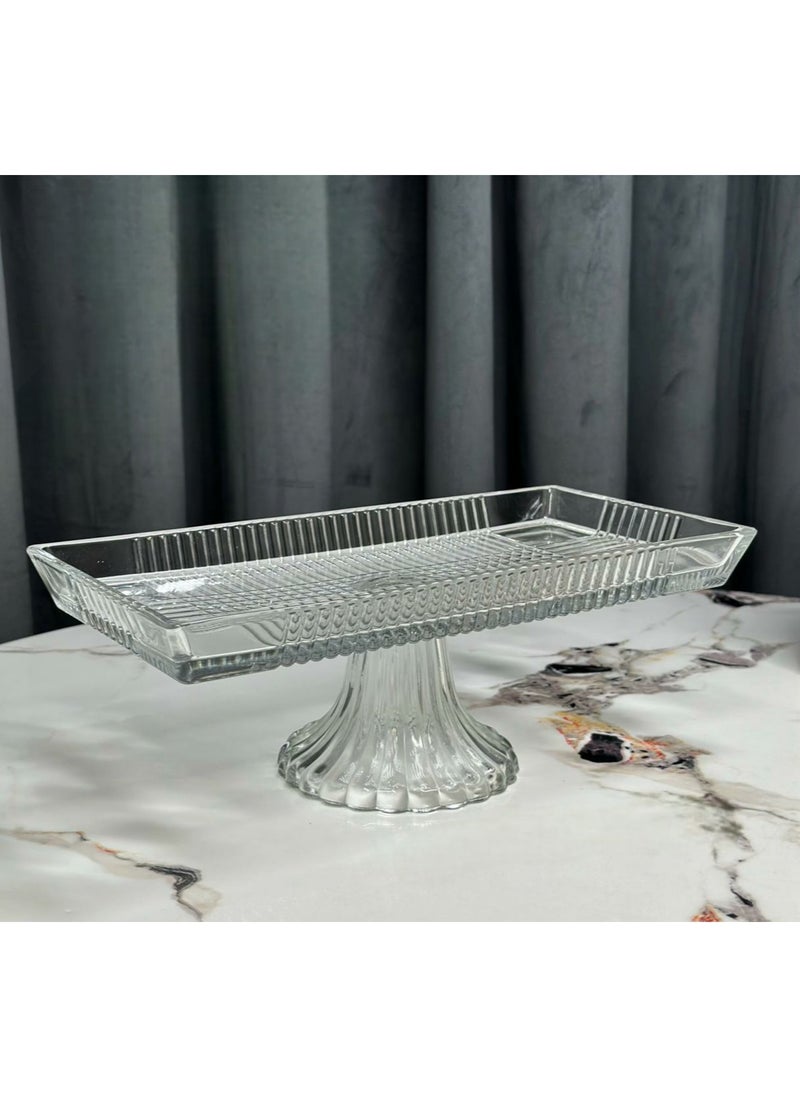 Generic A multi-use glass serving dish with a base for sweets and fruits  - Image 2