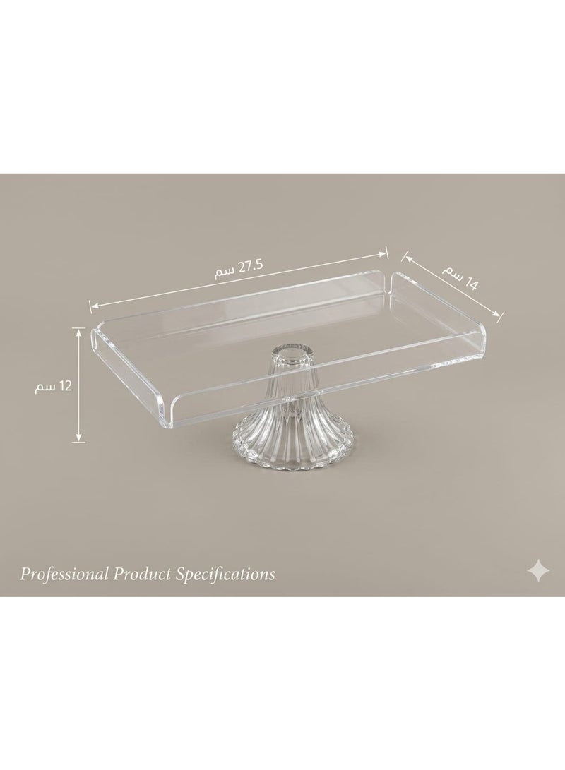 Ridge A multi-use Acrylic serving dish with a base for sweets and fruits - Image 5