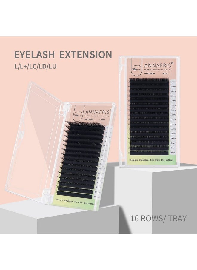 ANNAFRIS L/L+/Lc/Ld/Lu(M) Curl Individual Eyelash Extension Natural Synthetic Mink Matte Black False Lashes Extension Faux Cils Maquillage (Lc Curl, 0.10 8-15Mm Mix)  - Image 4
