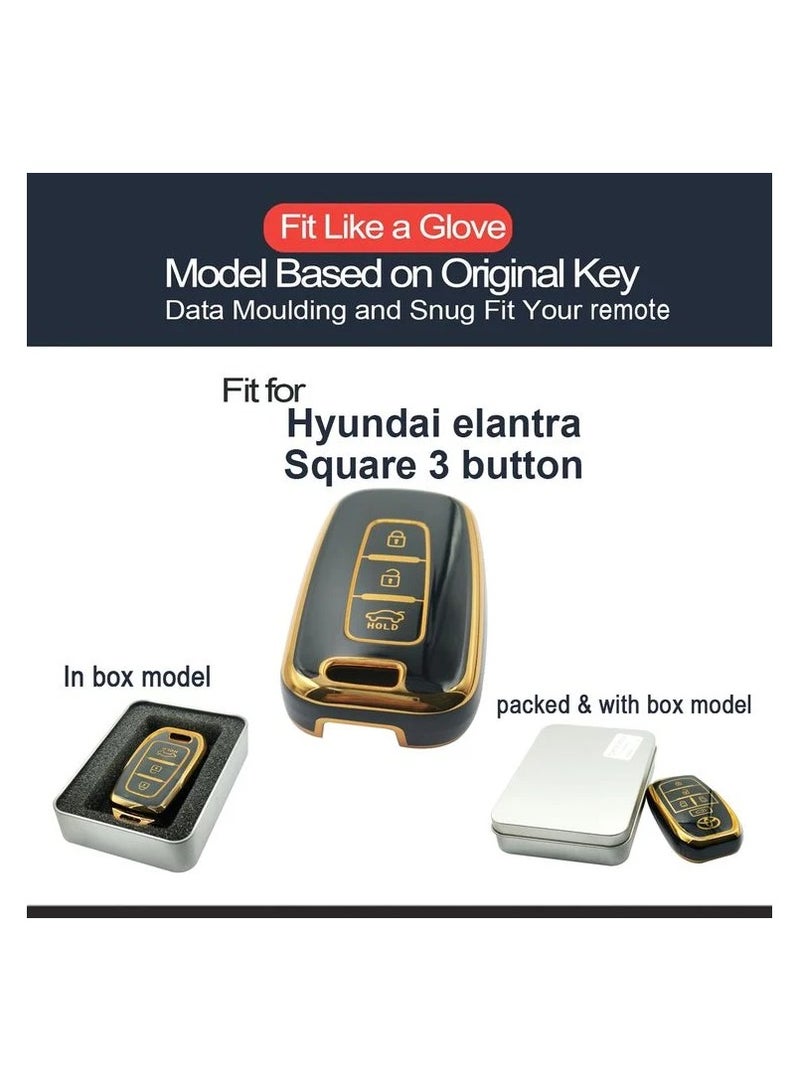 3 Button Remote Control Fob Cover Flip Remote Key Shell Case HYUNDAl Elantra